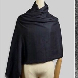 Christian Dior Cannage Cashmere Silk Scarf Shawl